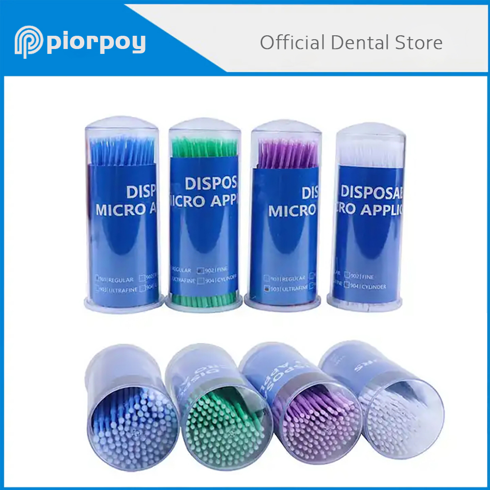 Teeth Whitening Brush - PIORPOY100 sztuk/butelka Dental jednorazowe mikroszczotki aplikatory