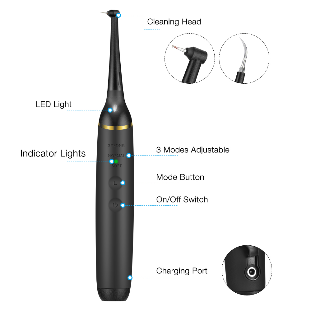Teeth Whitening Led Kit - Elektryczny Sonic skaler do kamienia nazębnego