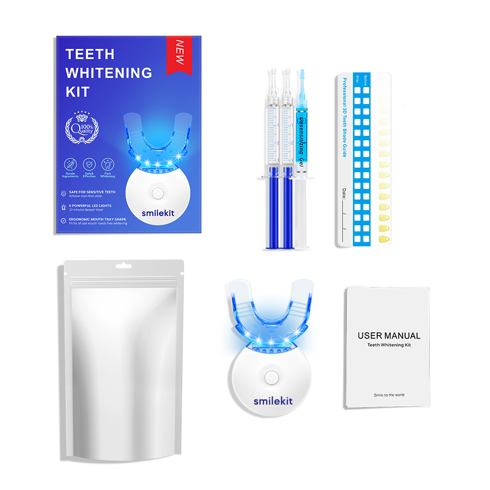 Teeth Whitening With Peroxide - Zestaw do wybielania zębów - 5-krotny