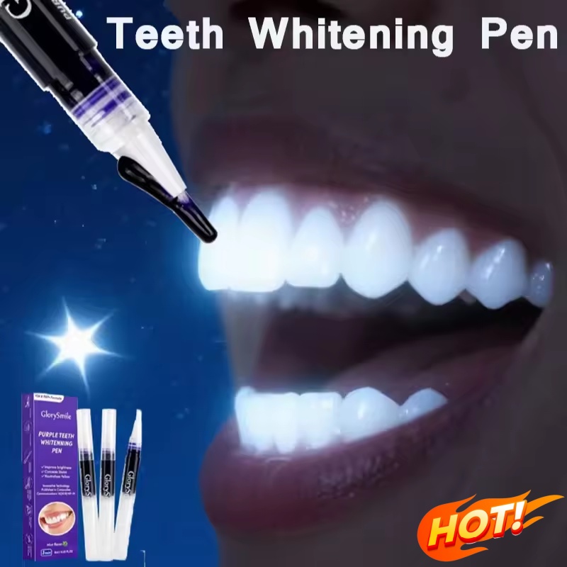 Teeth Whitening Gel Pen - Magiczny fioletowy długopis do wybielania zębów,