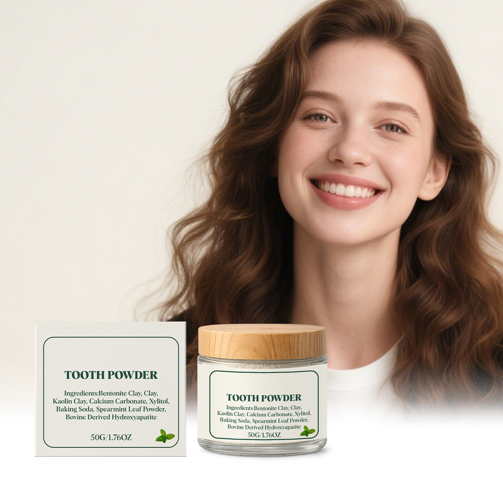 Teeth Whitening Ingredients - Pasta do zębów z miętą pieprzową,