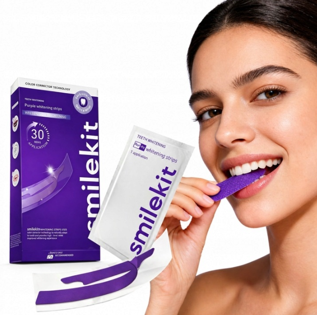 Teeth Whitening With Peroxide - Zestaw 7/14 par naklejek na zęby