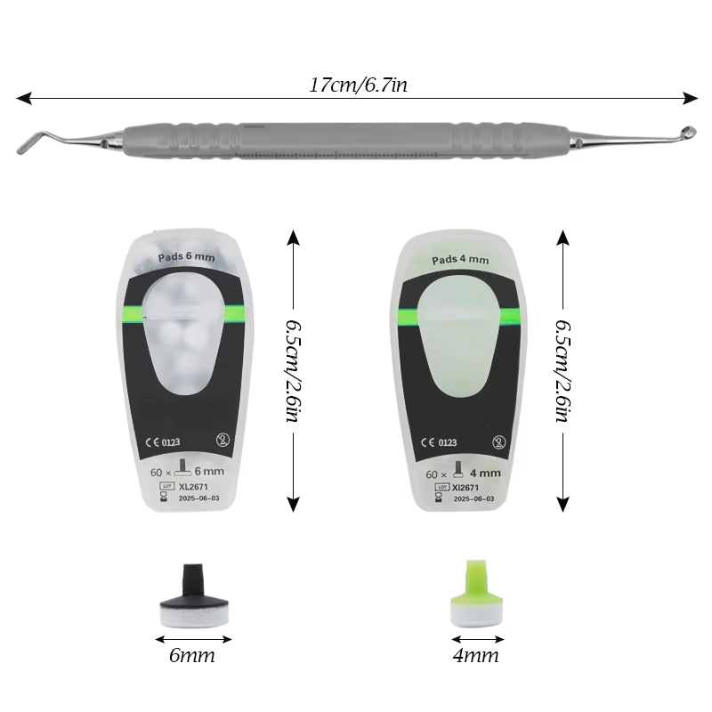 Teeth Whitening Light Kit - Zestaw kompozytów dentystycznych z piankowymi narzędziami