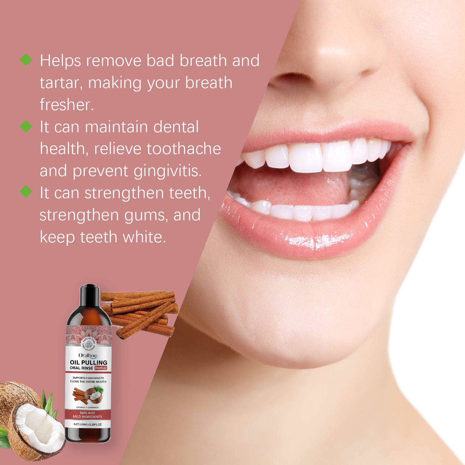 Kokosowy olejek do płukania ja – Teeth Whitening With Coconut Oil recenzja i cena