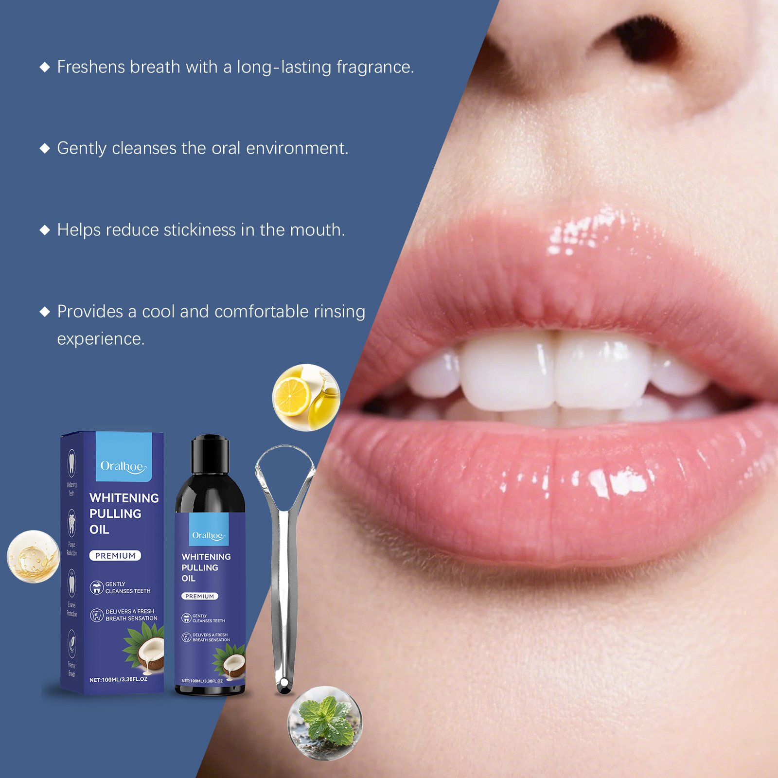 Płyn do płukania jamy ustnej z – Teeth Whitening With Coconut Oil recenzja i cena