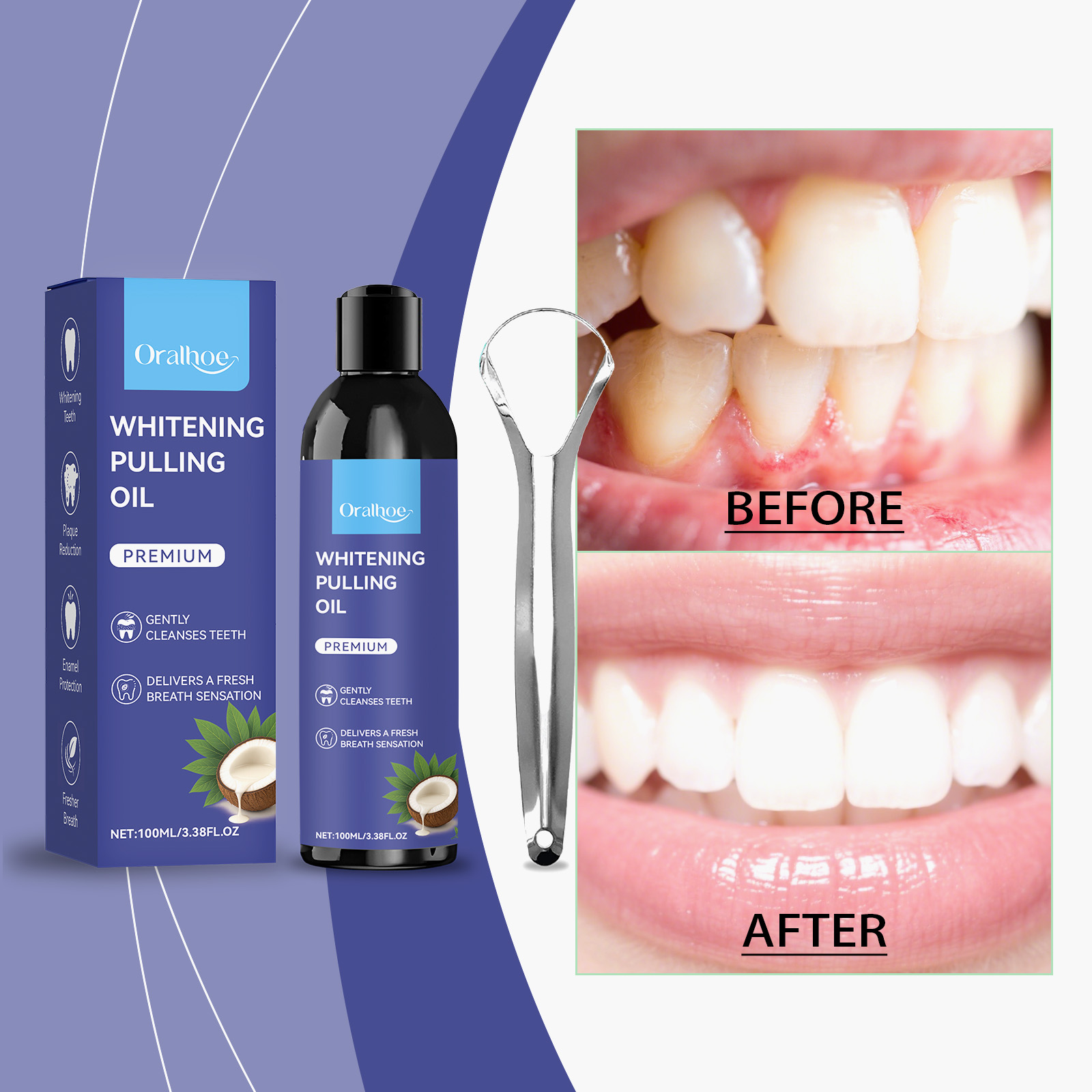 Płyn do płukania jamy ustnej z – Teeth Whitening With Coconut Oil recenzja i cena