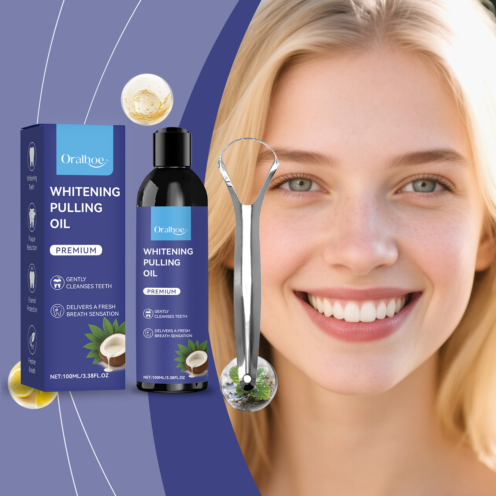 Płyn do płukania jamy ustnej z – Teeth Whitening With Coconut Oil recenzja i cena