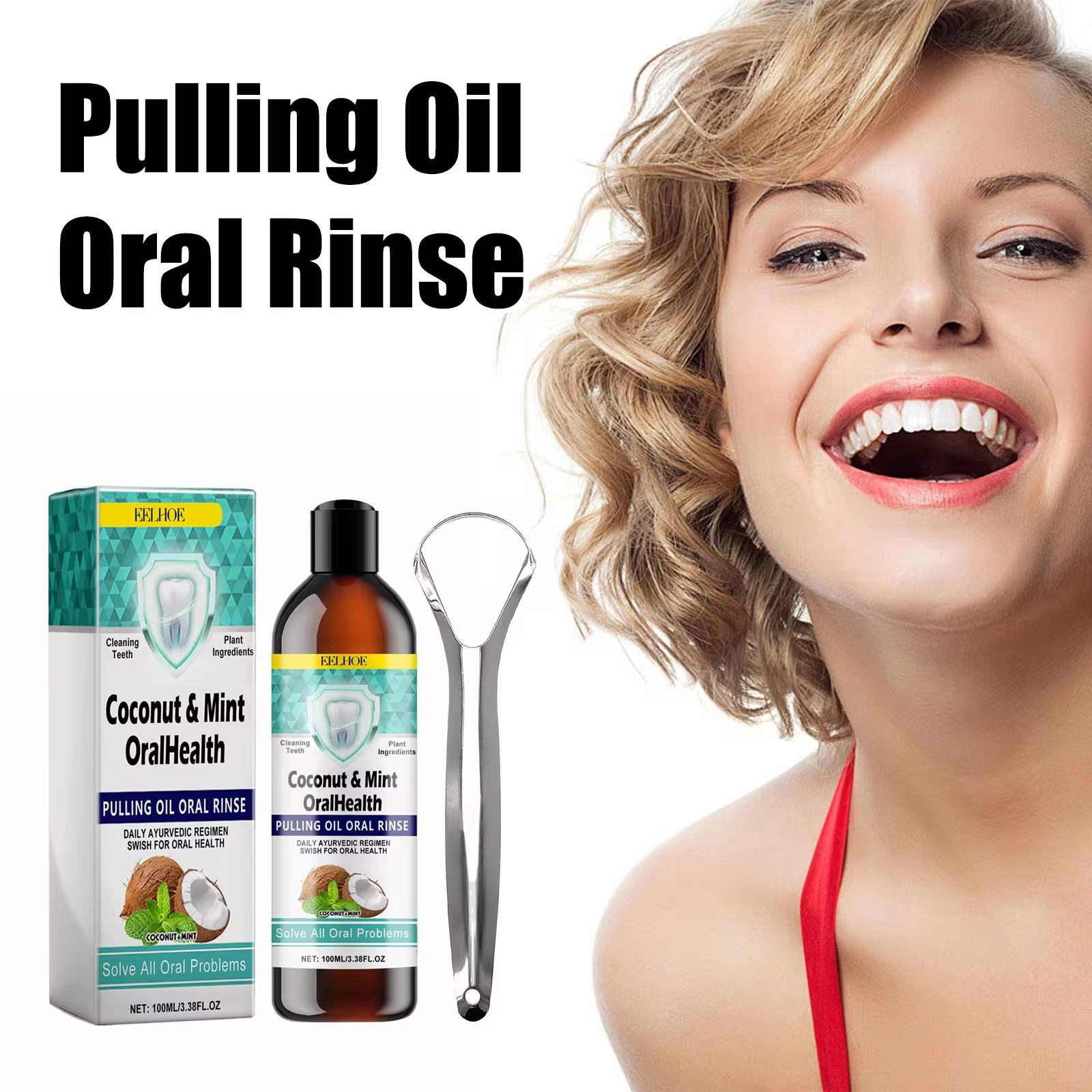 EELHOE miętowy olejek kokosowy – Teeth Whitening With Coconut Oil recenzja i cena