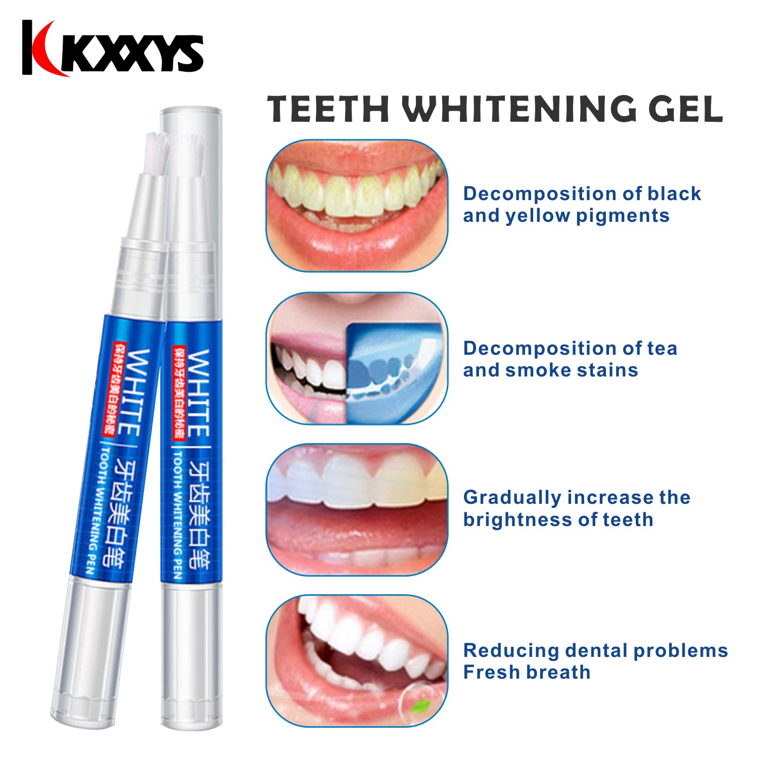 2 sztuk * 3ml popularny biały  – Teeth Whitening Gel Pen recenzja i cena