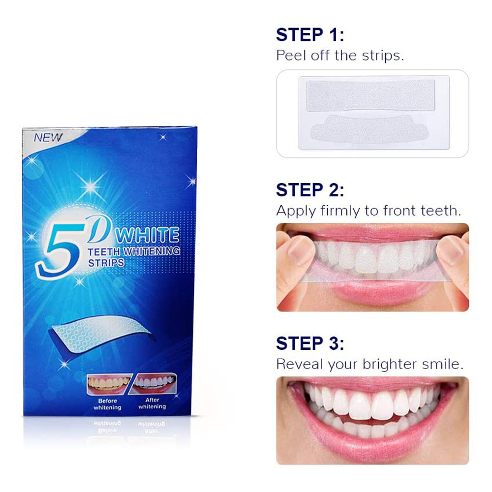 Paski do wybielania zębów 5D,  – Teeth Whitening With Peroxide recenzja i cena