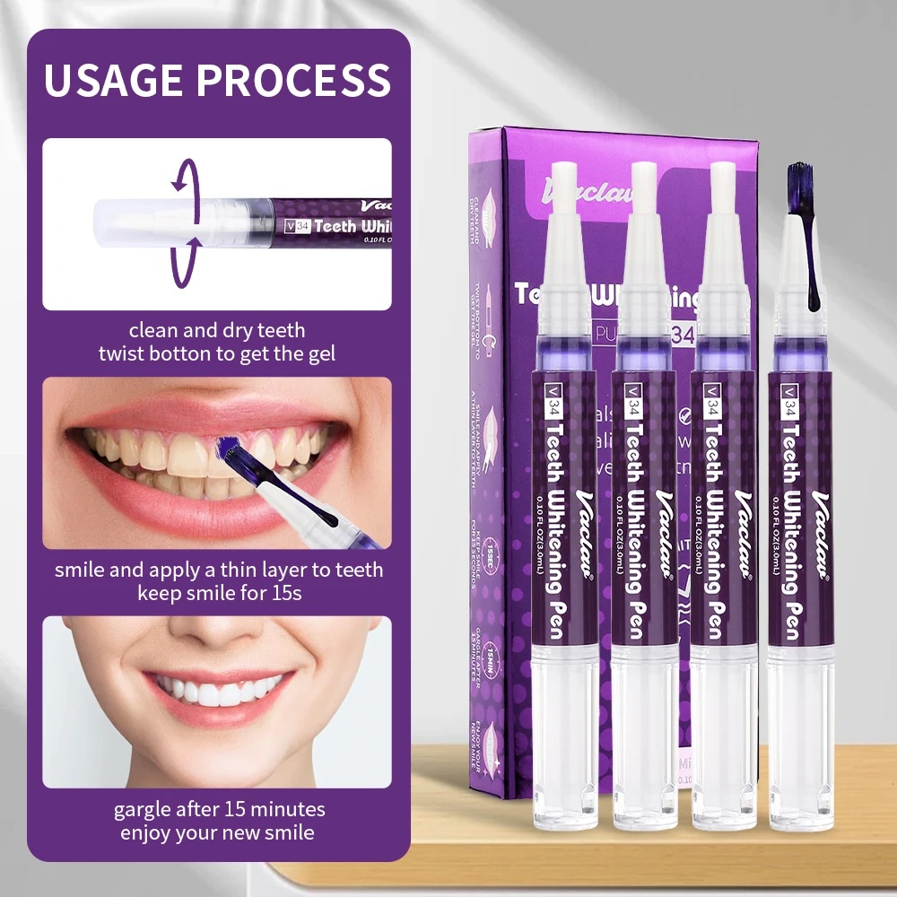 Vaclav V34 Fioletowy żelowy dł – Teeth Whitening With Peroxide recenzja i cena