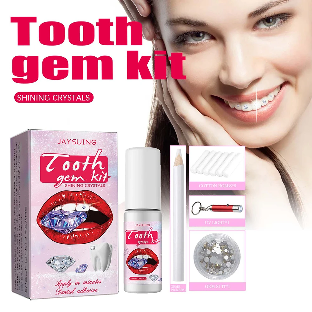 DIY zestaw klejnotów do zębów  – Teeth Whitening Light Kit recenzja i cena